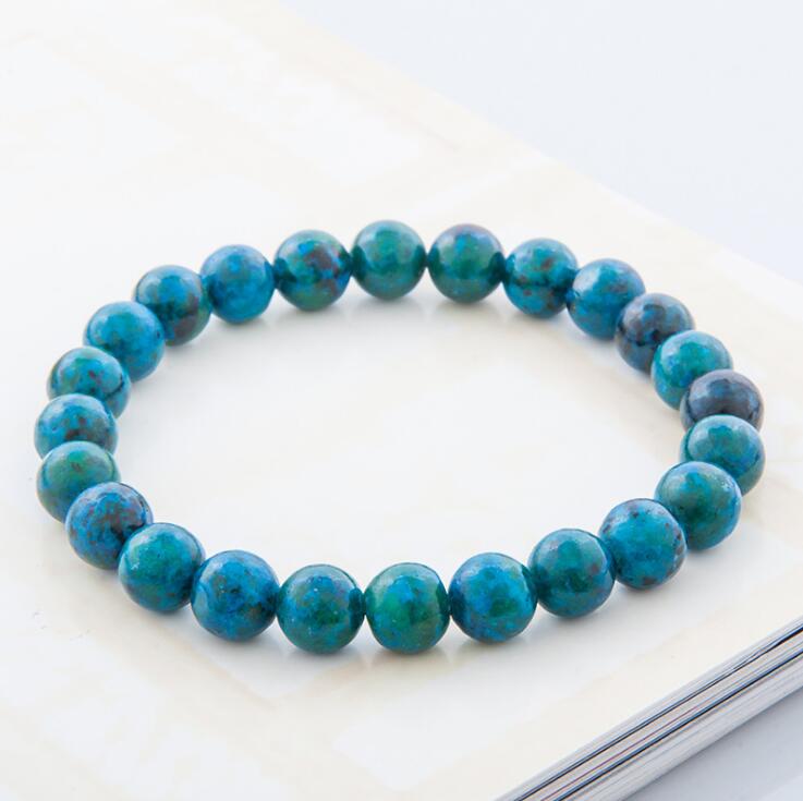 NATURAL STONE TURQUOISE BEADS STRETCH BRACELETS