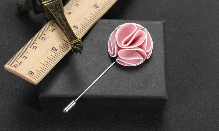 PIPED FLOWER LAPEL PIN