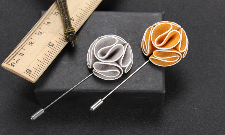 PIPED FLOWER LAPEL PIN