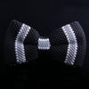 COLOR BLOCK STRIPE KNIT BOW TIES