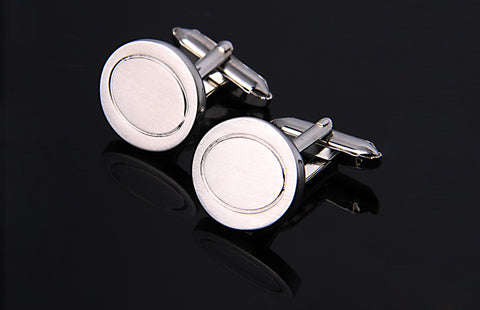 CURVED SQUARE WITH A CRYSTAL CUFFLINKS