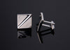CURVED SQUARE WITH A CRYSTAL CUFFLINKS