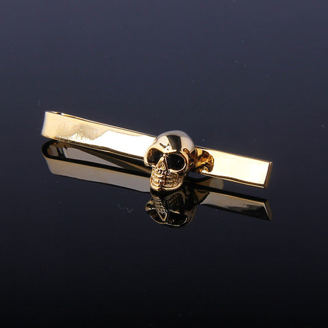 SILVER BROWN ENAMELED TIE CLIPS