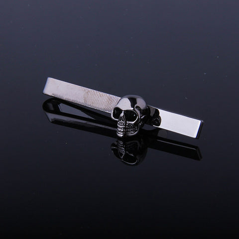 TEXTURED STONE INLAID TIE CLIPS