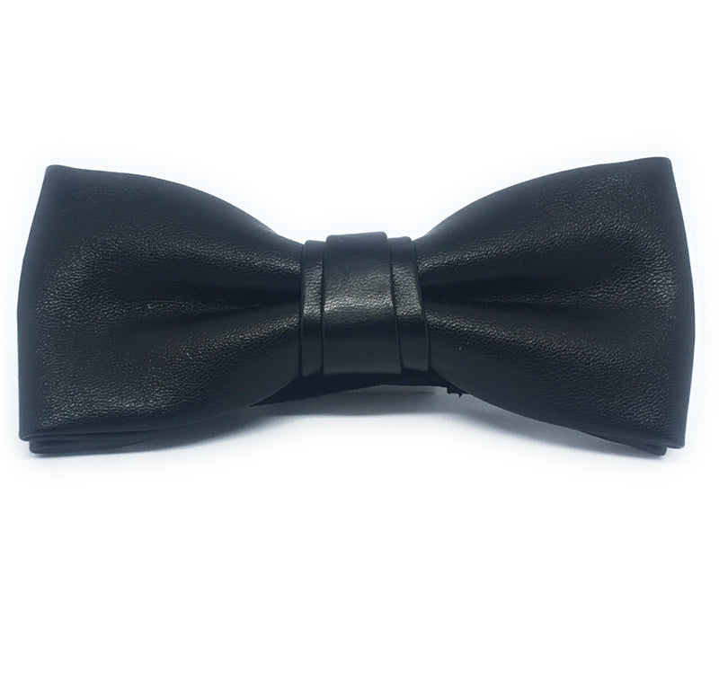 FAUX LEATHER BOW TIE